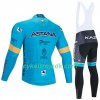 Cykeltøj Langærmet + Bib Cykelbukser 2020 Astana Pro Team N001